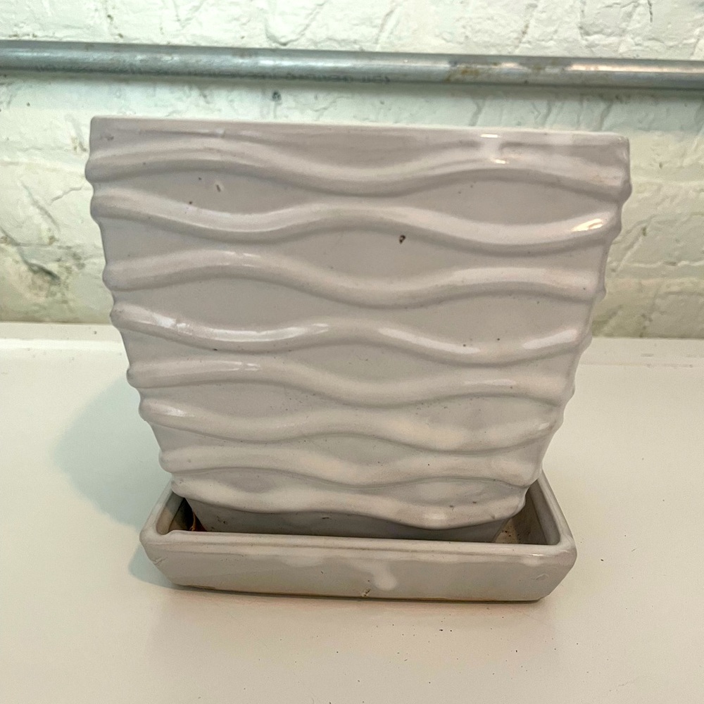 White Flower Pot
